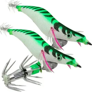 Kit 8 Isca Anzóis De Pesca Artificial Verde Zangarilho 12cm