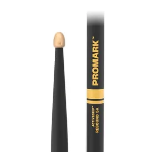Baqueta Rebound 5A R5AAG Activegrip Hickory Americano Ponta de Madeira Preta Promark Baqueta 5A R5AAG Activegrip Hickory Ponta de Madeira Preta Promark