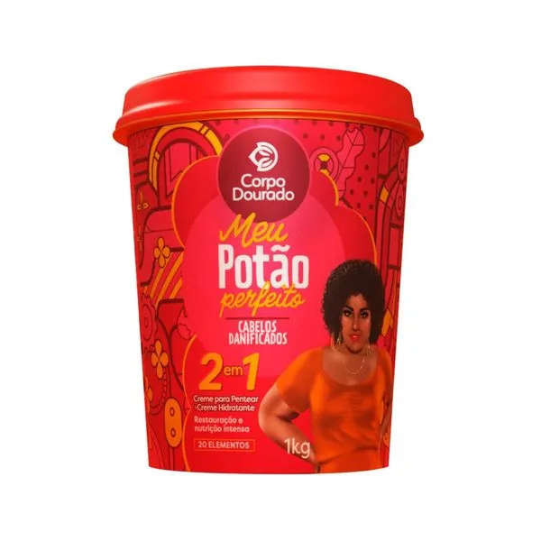 Creme Para Tratamento Corpo Dourado 1Kg Meu Potão Perfeito