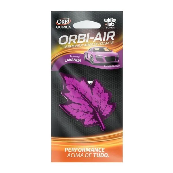 Aromatizante Veicular Orbi Folhinha Na Cor Roxa - Aroma...