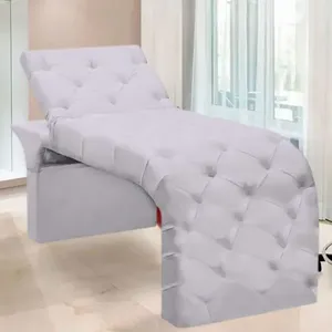 Maca Estofada Estética Cílios Regulável Spa Suede Eloísa Branco