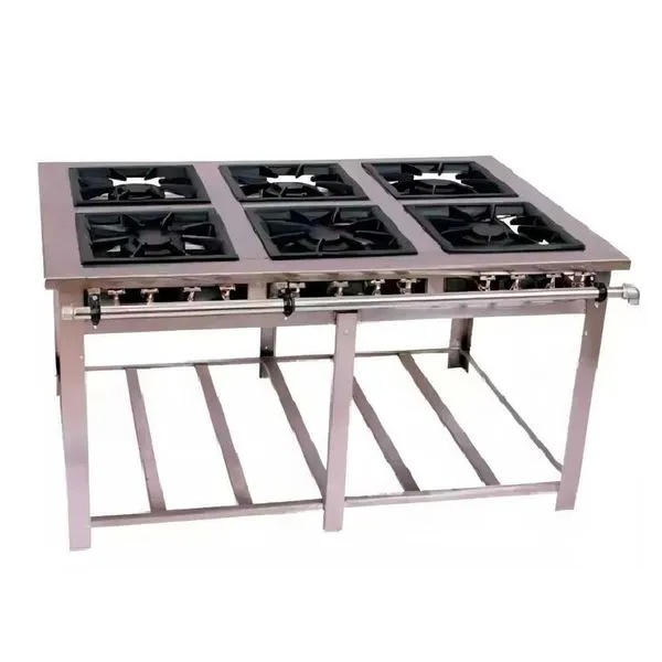 Fogão A Gás Industrial Maxi 6 Queimadores Duplos Inox Mi6 - Venâncio