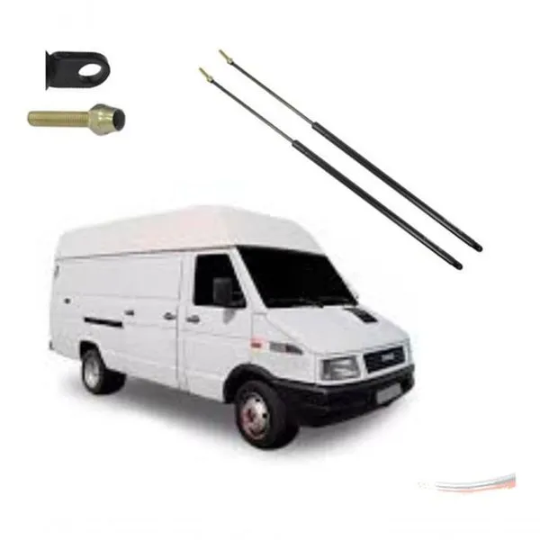 Amortecedor de Mola a Gás da Tampa Traseira Daily G1 97 a 07 Iveco 1997 a 2007 com Conector AMB05 Pistão 10MM Amortex Par Amortecedores de Mola a Gás da Tampa Traseira Daily G1 97 a 07 Iveco 1997 a 2007 Amortex