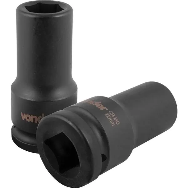 Soquete Sextavado Impacto Longo 3/4"x22mm Cromo Molibdênio - VONDER