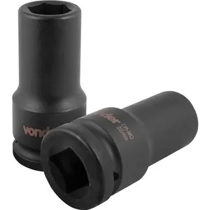 Soquete Sextavado Impacto Longo 3/4"x22mm Cromo Molibdênio - VONDER