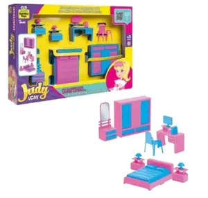 Coleção Judy Home Quarto Brinquedo Infantil 7 Peças Samba Toys