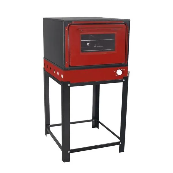 Forno Industrial Metalúrgica Venâncio Gás GLP Bravo com Pé em Aço Carbono com 2 Grelhas Vermelho Forno Industrial Metalúrgica Venâncio Gás GLP Bravo com Pé em Aço Carbono Vermelho