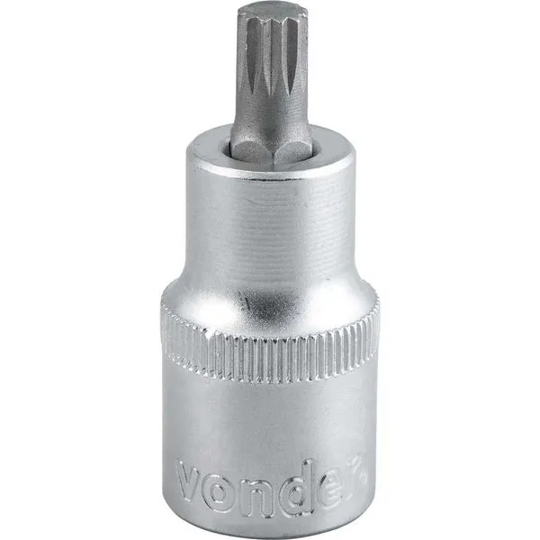 Soquete multidentado curto com encaixe de 1/2" M12 VONDER