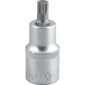 Soquete multidentado curto com encaixe de 1/2" M12 VONDER