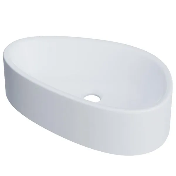 Cuba de Apoio Gota Para Banheiro Lavabo C01 BG43W Branca Matte Fosca - Lyam