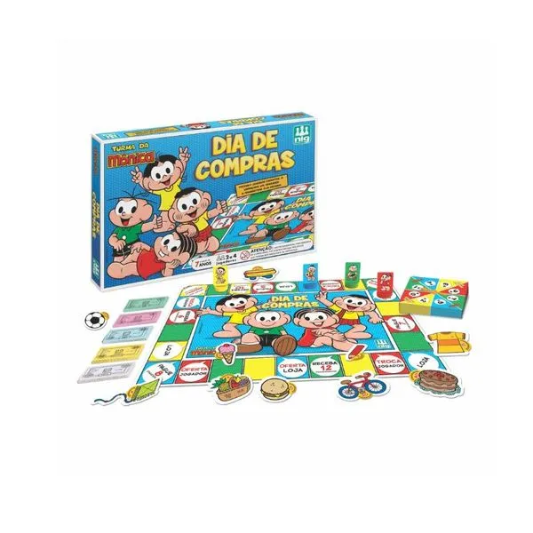 Jogo da Memória - Turma da Mônica - Dia das Compras - De 02 a 04 Jogadores - Nig