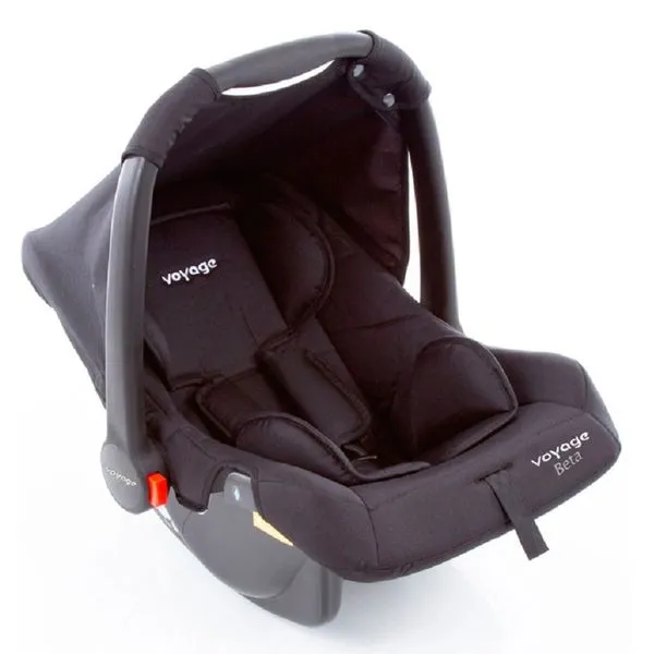 Bebê Conforto Beta 0 a 13kg com Alça Ajustável e Almofada Redutora Preto Voyage Bebê Conforto Beta 0 a 13kg com Alça de 4 Posições Preto Voyage