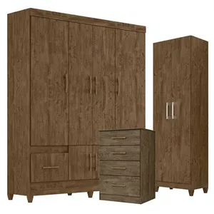 Guarda Roupa Casal Ms912 Ms913 New Íris 6 Portas 2 Gavetas 100% MDP 165 cm Marrom Moval Guarda Roupa Casal Ms912 Ms913 New Íris 6 Portas 2 Gavetas 100% MDP 165 cm Marrom