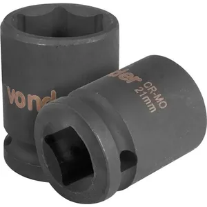 Soquete Sextavado Impacto 1/2"x21mm Cromo Molibdênio - VONDER