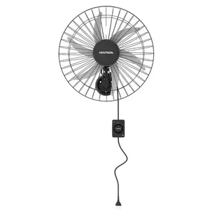 Ventilador de Parede Steel com 6 Pás 50cm 200W Ventisol Ventilador de Parede Steel Preto com 6 Pás 50cm 200W Bivolt