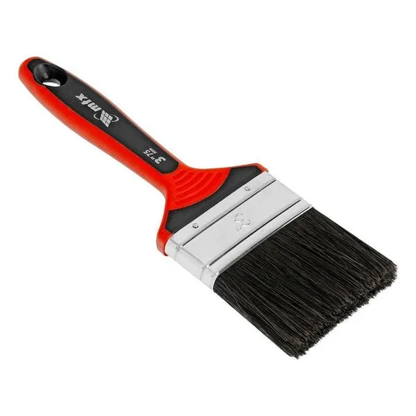 Trincha Pincel 3'' Tintas Esmalte óleo Cerdas Pretas Mtx