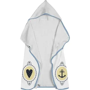 Toalha Baby C/ Capuz Tecebem Estampada c/ Fralda Nino Branco