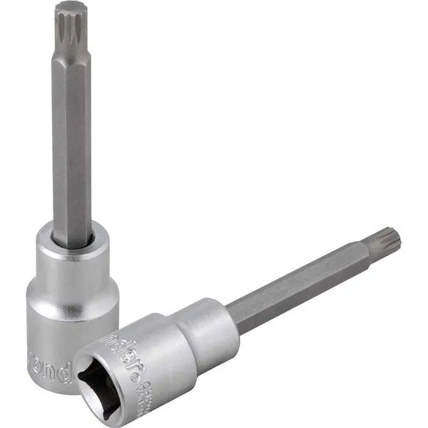 Soquete multidentado longo com encaixe de 1/2" M8 VONDER