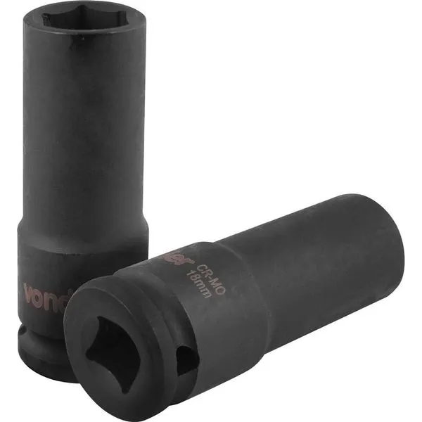Soquete Sextavado Impacto Longo 1/2"x18mm Cromo Molibdênio - VONDER