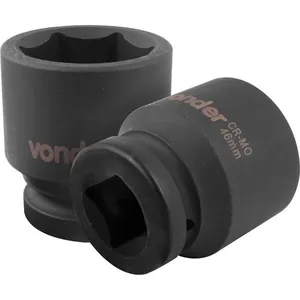 Soquete Sextavado Impacto 1"x46mm Cromo Molibdênio - VONDER