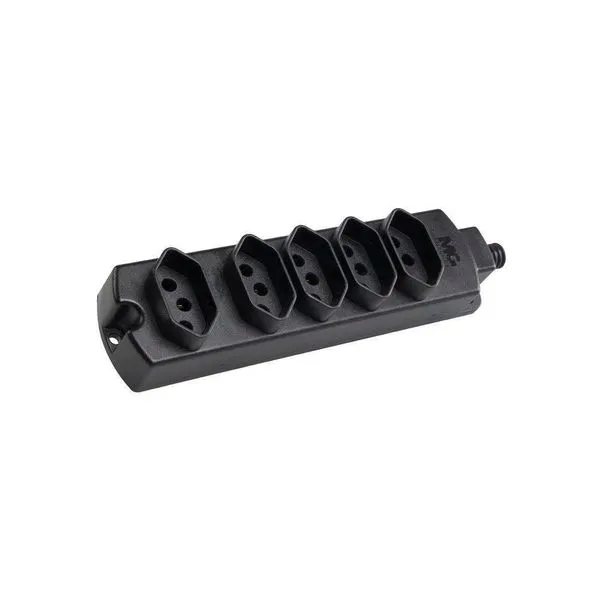 Régua Com 5 Tomadas Margirius Tmu5-320 2p+t 20A Preta Bivolt Preto