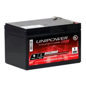 Bateria Selada Unicoba Unipower 12V 12,0Ah - UP12120 (Bateria p/ No-Break)