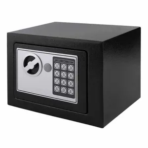 Cofre Eletrônico Digital Portátil Em Aço Com Senha Chave Casa Conforto Higiene