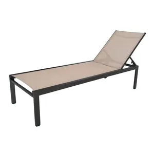 Chaise Cadeira Espreguiçadeira Gaivota Piscina Resistente Sol E Chuva Preto