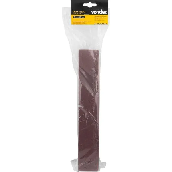 Cinta De Lixa 50 Mm X 686 Mm G 80 Com 5 Peças Vonder