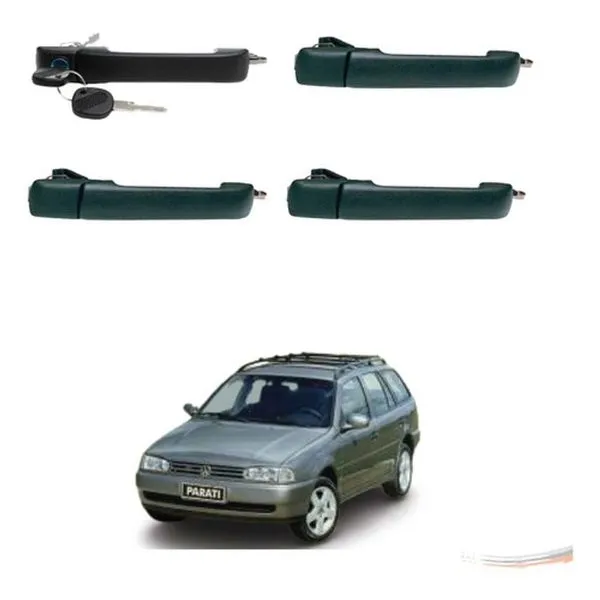 Kit 4 Maçanetas Externas Preto Gol Parati G2 96 A 01 4 Ptas - Un / 4 [f103]
