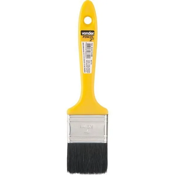 Pincel 2.1-2 Cerdas Pretas Cabo Plástico Tintas Esmalte Sin