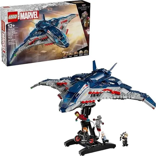 Lego Marvel Quinjet de Vingadores A Era de Ultron 1131 Peças