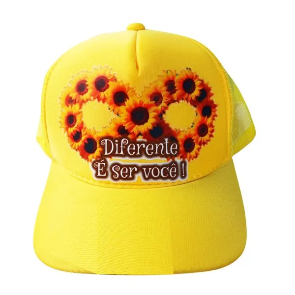 Boné Amarelo para Crianças Infinity Yellow - Diferente é ser você Unico