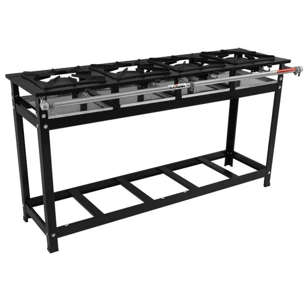 Fogão Super 40 Kenok 4 Bocas Simples Em Linha Alta Pressão Fasu4b.4010
