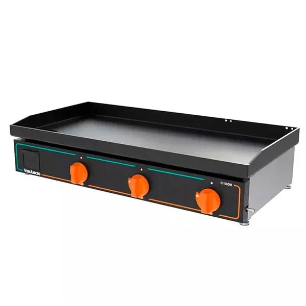 Chapa Bifeteira a Gás Deguste Luxo C100N-63400 100cm 6,35mm Inox Venâncio Chapa Bifeteira a Gás Deguste Luxo C100N-63400 100cm Inox Venâncio