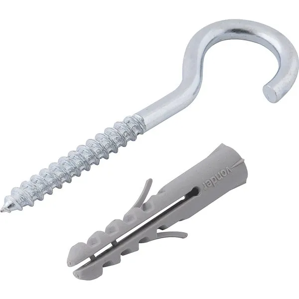 Gancho 6,3mm x 70mm com Bucha de Nylon 10mm G-10 - VONDER
