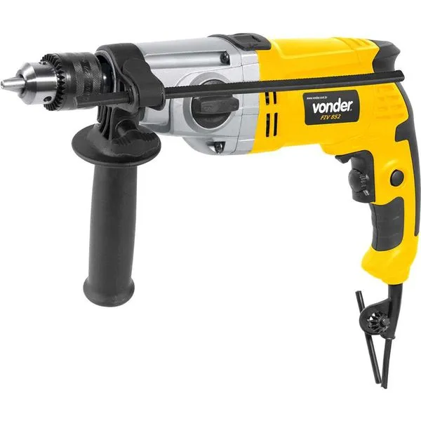 Furadeira de Impacto 1/2" 850 W FIV 852 - VONDER Furadeira com Impacto 1/2" 850W FIV852 127V 2 Velocidades - VONDER