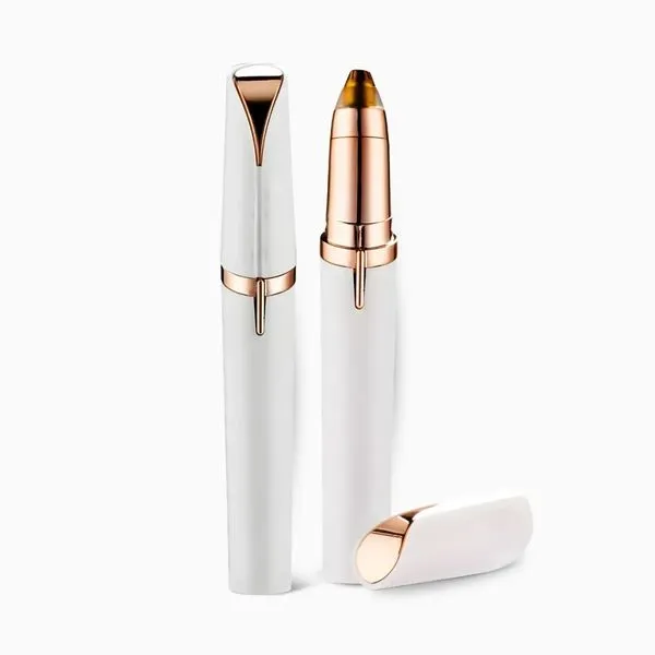 Caneta Depiladora Branca Recarregável Para Sobrancelhas Usb