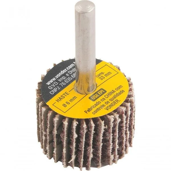 Roda Lixa Minikontour 50x20mm G80 Haste 6mm - Vonder