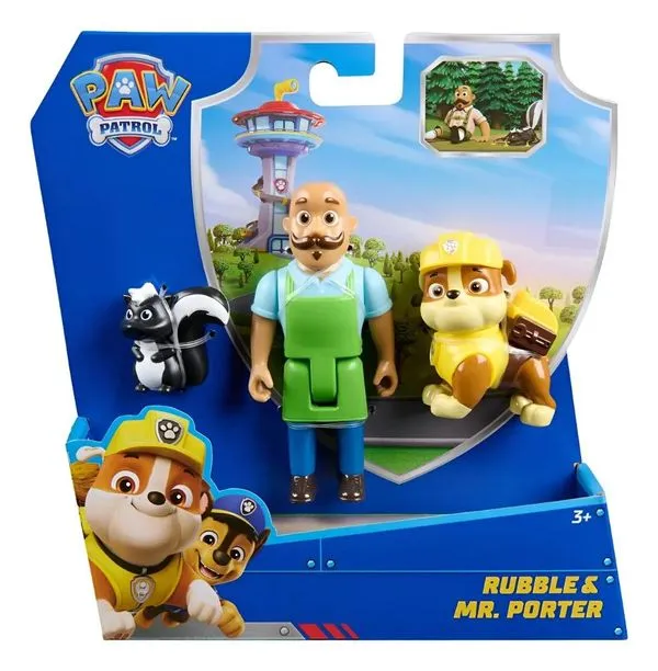 Boneco Patrulha Canina Rubble Sr. Porter + Gambá Sunny 4841
