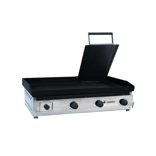 Chapa Bifeteira a Gás C80P com Prensa para Lanches Inox 80Cm Metalúrgica Venâncio Chapa Bifeteira a Gás C80P com Prensa Inox Metalúrgica Venâncio