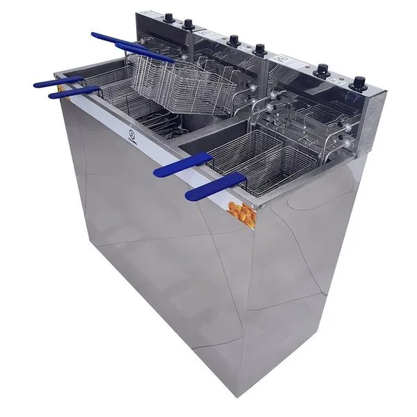Fritadeira Elétrica água E óleo Jl Colombo Gabinete 2 Cubas 36 Litros E 18 Litros 8000w 148308