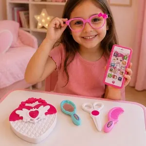 Brinquedo Infantil Salão De Beleza Maleta Celular Kit 6pçs