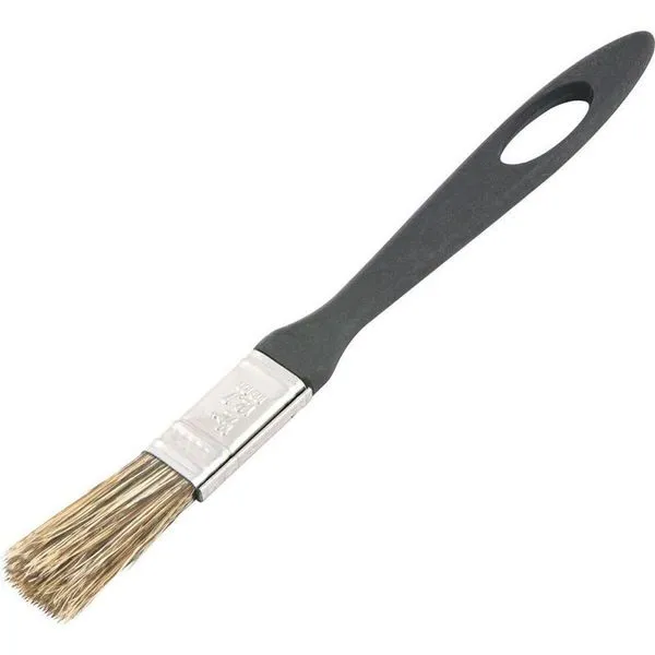 Pincel 1-2 Cerdas Gris Cabo Plástico Para Tintas Latéx E Ac