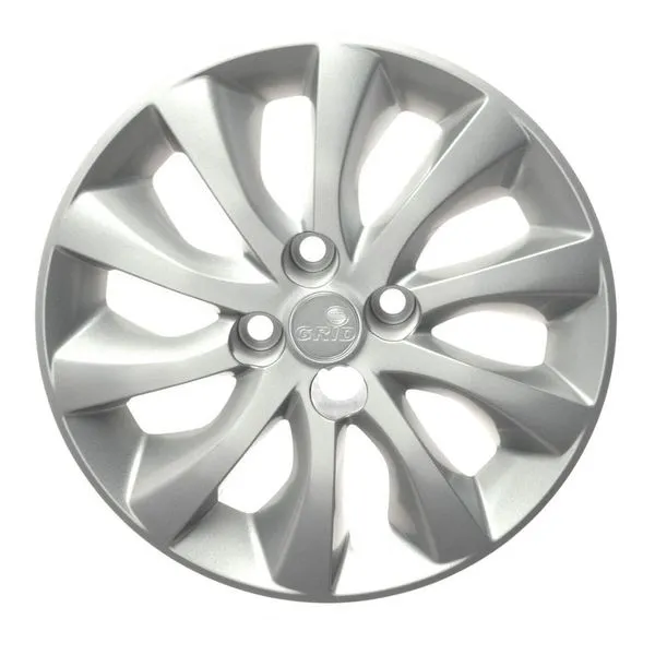 Calota Automotiva Idea 2014 2015 2016 Aro 15 Prata com Fixação por Parafuso para Veículos Fiat Grid Calotas Calota Automotiva Idea 2014 2015 2016 Aro 15 Prata para Rodas Fiat Grid Calotas