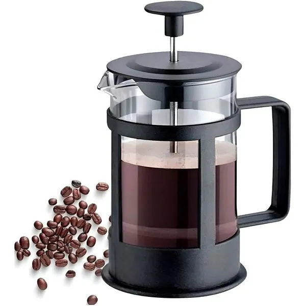 Cafeteira Prensa Francesa Chá Café 350ml Aço Inox Vidro - Café E Chá Perfeitos A Cada Infusão