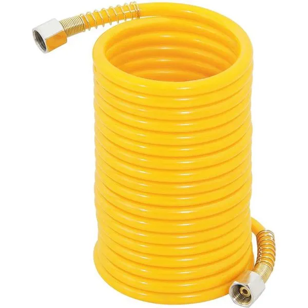 Mangueira Poliuretano Espiral 1/4" Fêmea 8mm x 7,5m Amarela - VONDER