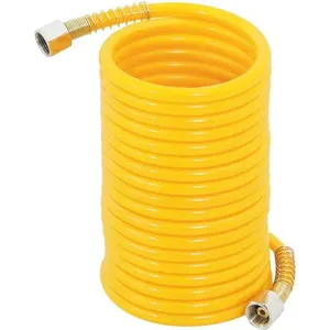Mangueira Poliuretano Espiral 1/4" Fêmea 8mm x 7,5m Amarela - VONDER
