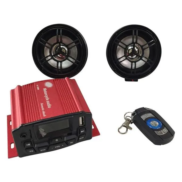 Alarme com Caixa de Som para Moto SU-CAIXA com MP3 Rádio FM Bluetooth e Sensor de Movimento AB Mídia Alarme Caixa de Som para Moto SU-CAIXA MP3 Rádio FM Bluetooth AB Mídia