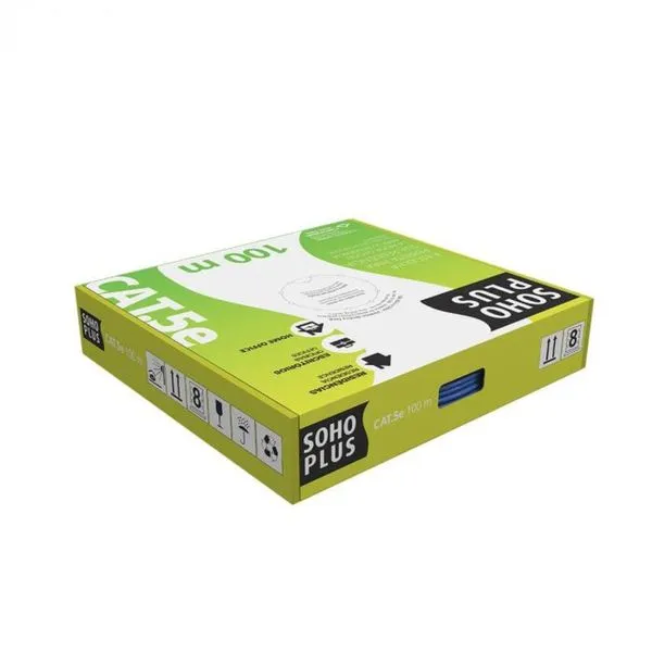 Cabo LAN U/UTP CAT.5E 24 AWG 4 Pares CMX Caixa C/ 100 Metros Preto 100% Cobre 23200185